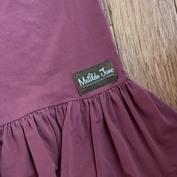 Matilda Jane Pants Womens Ruffle Mauve Cropped Lightweight size small 1122 - Picture 2 of 4